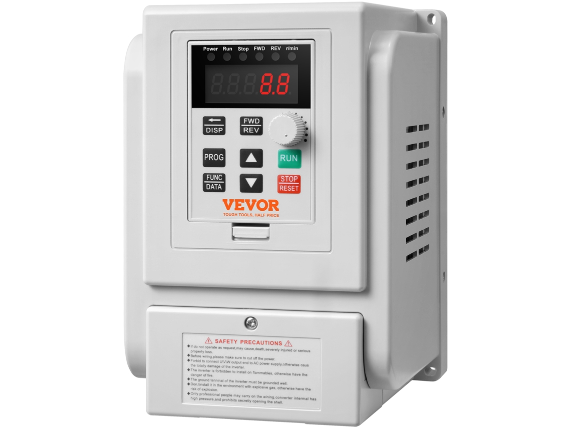 VEVOR Vfd 4Kw 18A 5Hp Unidade de Frequência Variável para Controle de Velocidade Do Motor Trifásico