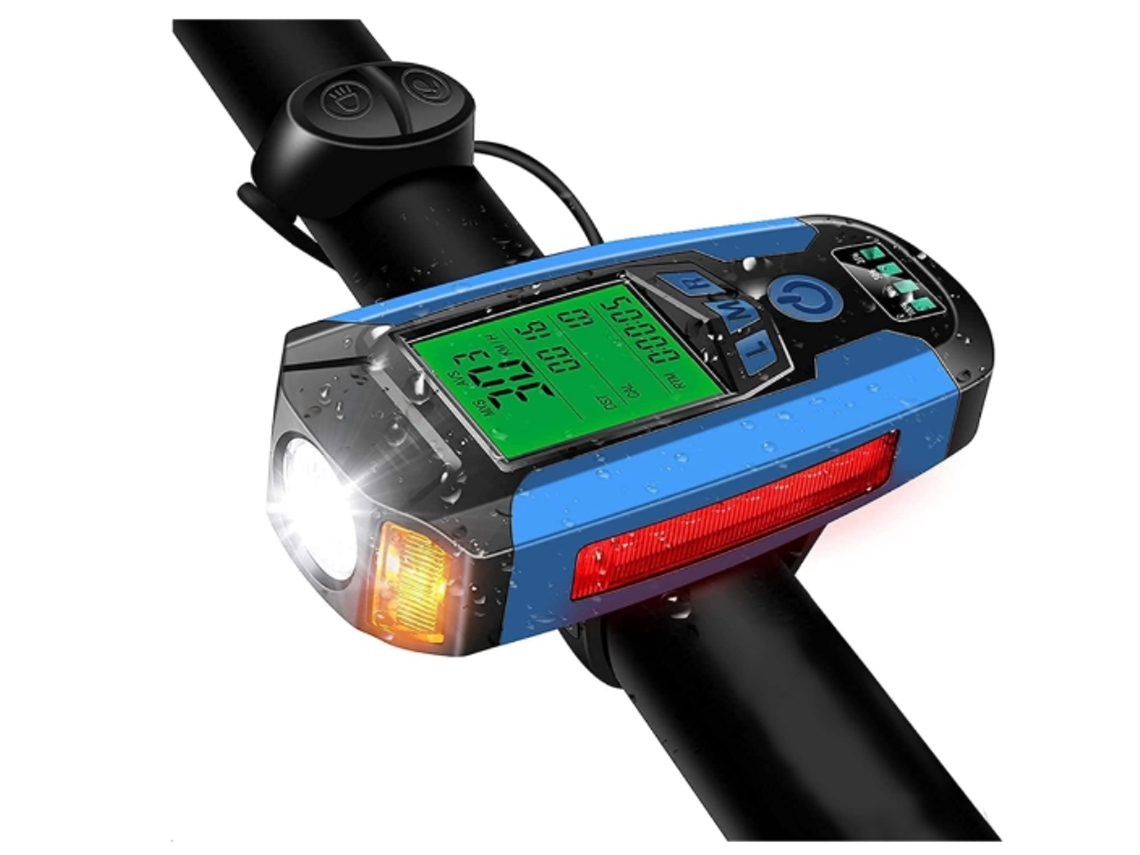 Velocímetro De Bicicleta, Farol De Bicicleta Recarregável Por Usb, 350 Lúmens 5 Modos De Iluminação Yizhood (azul)