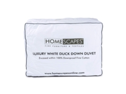 Edredão Homescapes Luxury Duck Down Tog Size Algodão Branco (220x260)