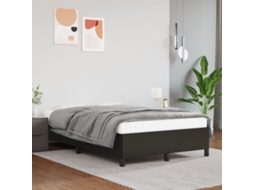 Estrutura De Cama Sem Castanho Colchão 120x190cm Couro Do Falso