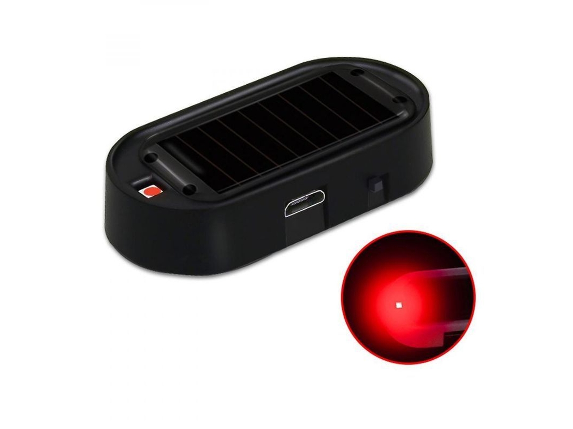 2026-luz De Alarma Falsa Solar Antirrobo Com Sensor De Vibração Para Carro Moto Barco Casa Concha Negra Luz Roja
