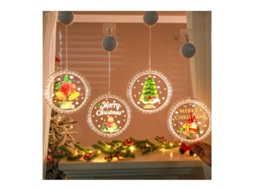 Luz de Natal Led Decorativa para Janela de Shopping Luz de Atmosfera4Pcs KH2023
