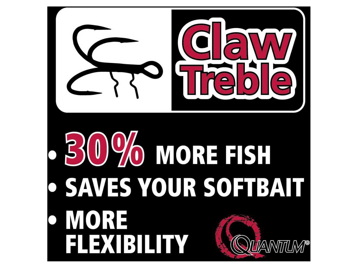 Adesivo Unisex QUANTUM FISHING Claw treble (Preto - 9.8 x 9.8 cm)