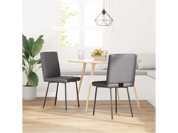Maison Exclusive - Cadeiras De Jantar 2 Pcs Couro Artificial Cinzento