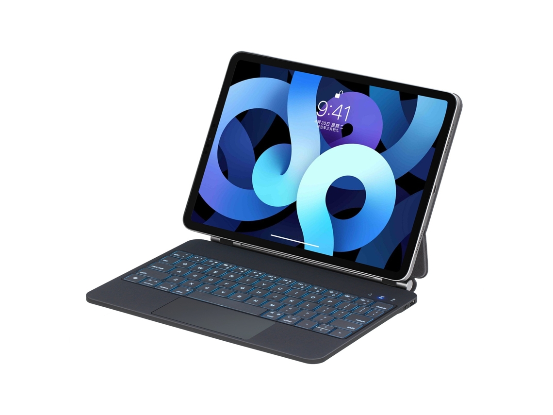 Lurelia Capa Com Teclado Bluetooth Omni Para Ipad Mini 7, Com Ecrã Táctil, Retroiluminação, Branco