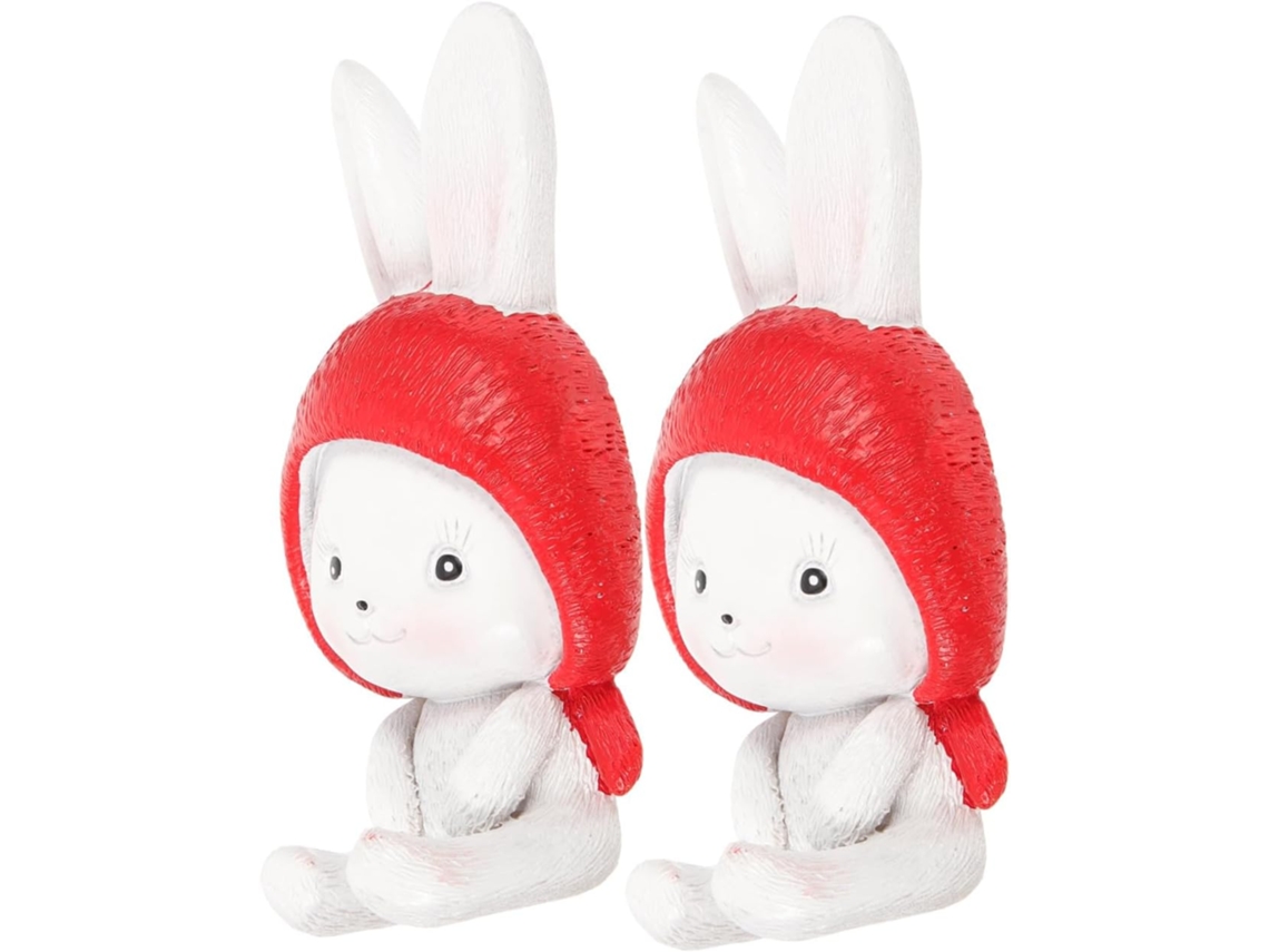 Conjunto De 2 Ganchos Adesivos De Parede, Formato De Coelho, Tomada Elétrica