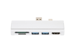 Docking Station Hub Usb3.0 Para Surface Pro4/5/6 Com Resolução 4k E Leitor De Cartão.