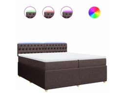 Box Spring Bed, Box Spring Beds Vidaxl Marrom Tecido (200 X 200 Cm)