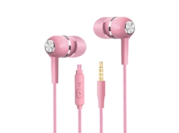 Fones de Ouvido Esportivos com Fio EOOCOO (estéreo com Grave Pesado Intra auricular com Microfone)