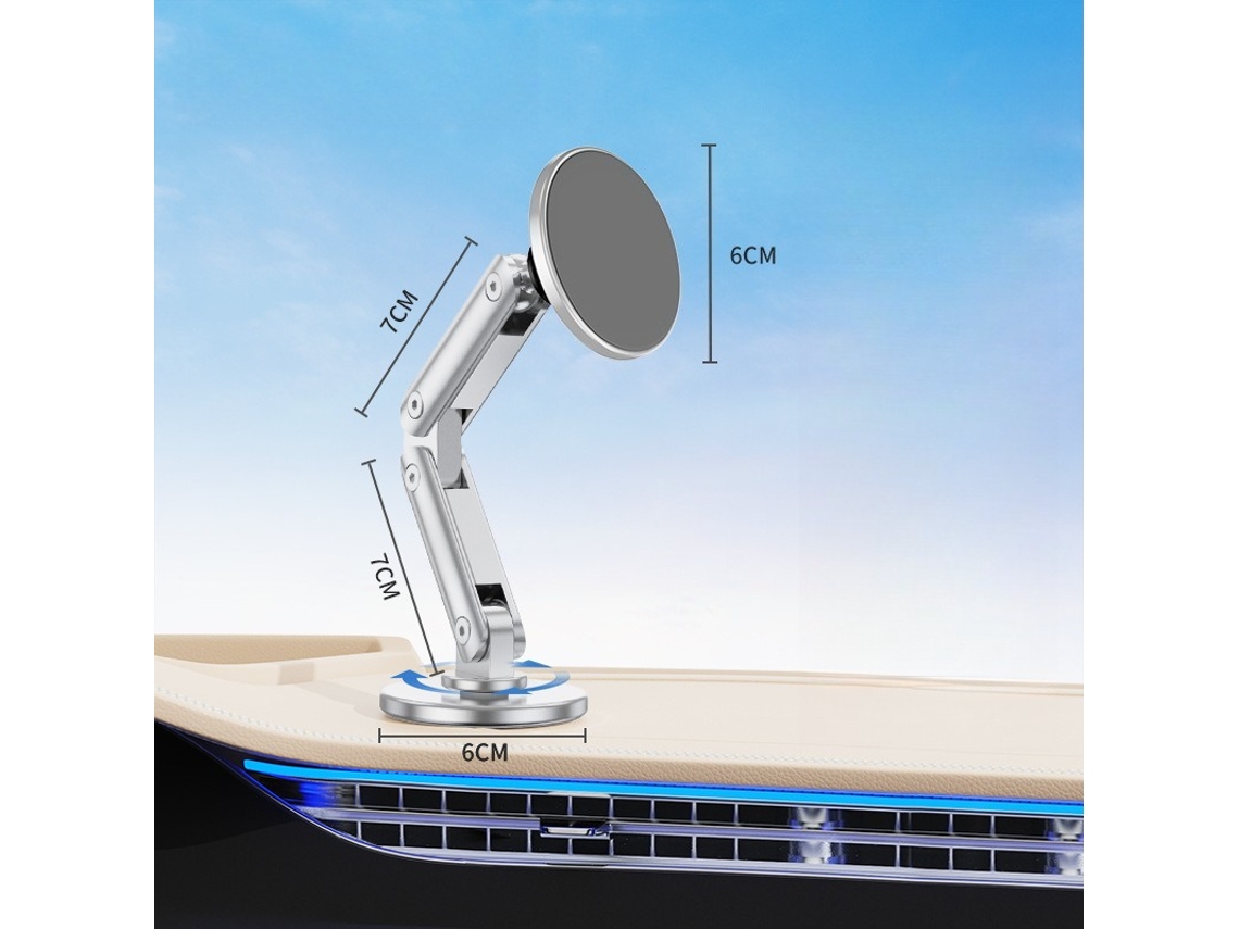 Suporte De Telemóvel Para Carro Com Ventosa Super Forte,360° Ajustável, Anti Vibração Branco