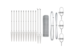Conjunto 1 Cerca Externa Vidaxl Prateado Aço (25 X 1 M)
