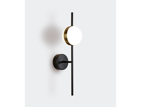 Candeeiro de parede preto e dourado 8W Cuba Led MANTRA ILUMINACIÓN