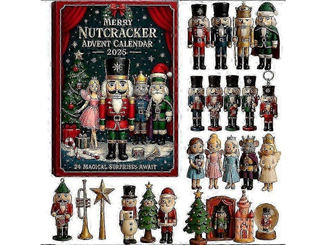 Calendário De Adviento Navideño 2025 Decoração Acrílico Estilo Completo 2d Presentes Surpresa O Cascanueces