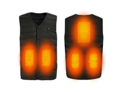 Colete Térmico Quente com 3 Níveis de Controle de Temperatura, 5 Zonas de Aquecimento Suave e Conexão USB para Casa, Camping, Pesca e Trilhando (Tamanho P)