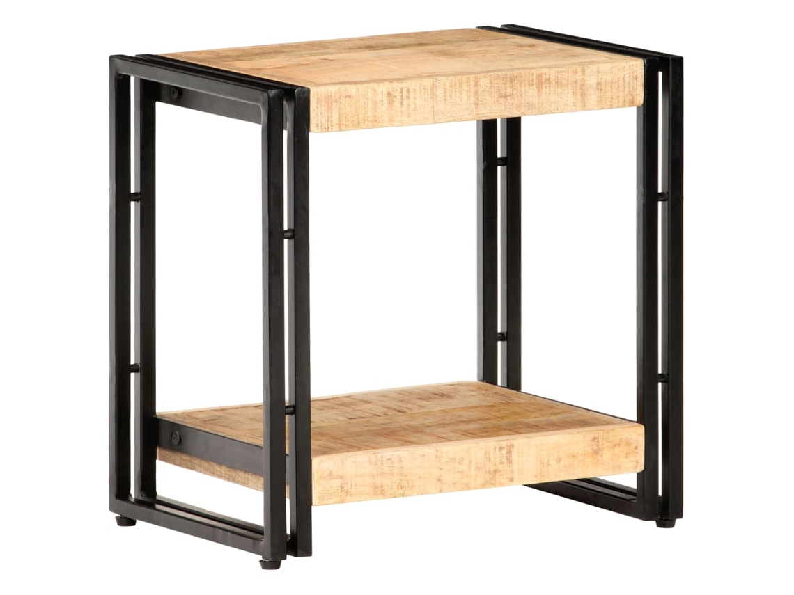 Vidaxl Mesa De Apoio 40x30x40 Cm Madeira De Mangueira Áspera