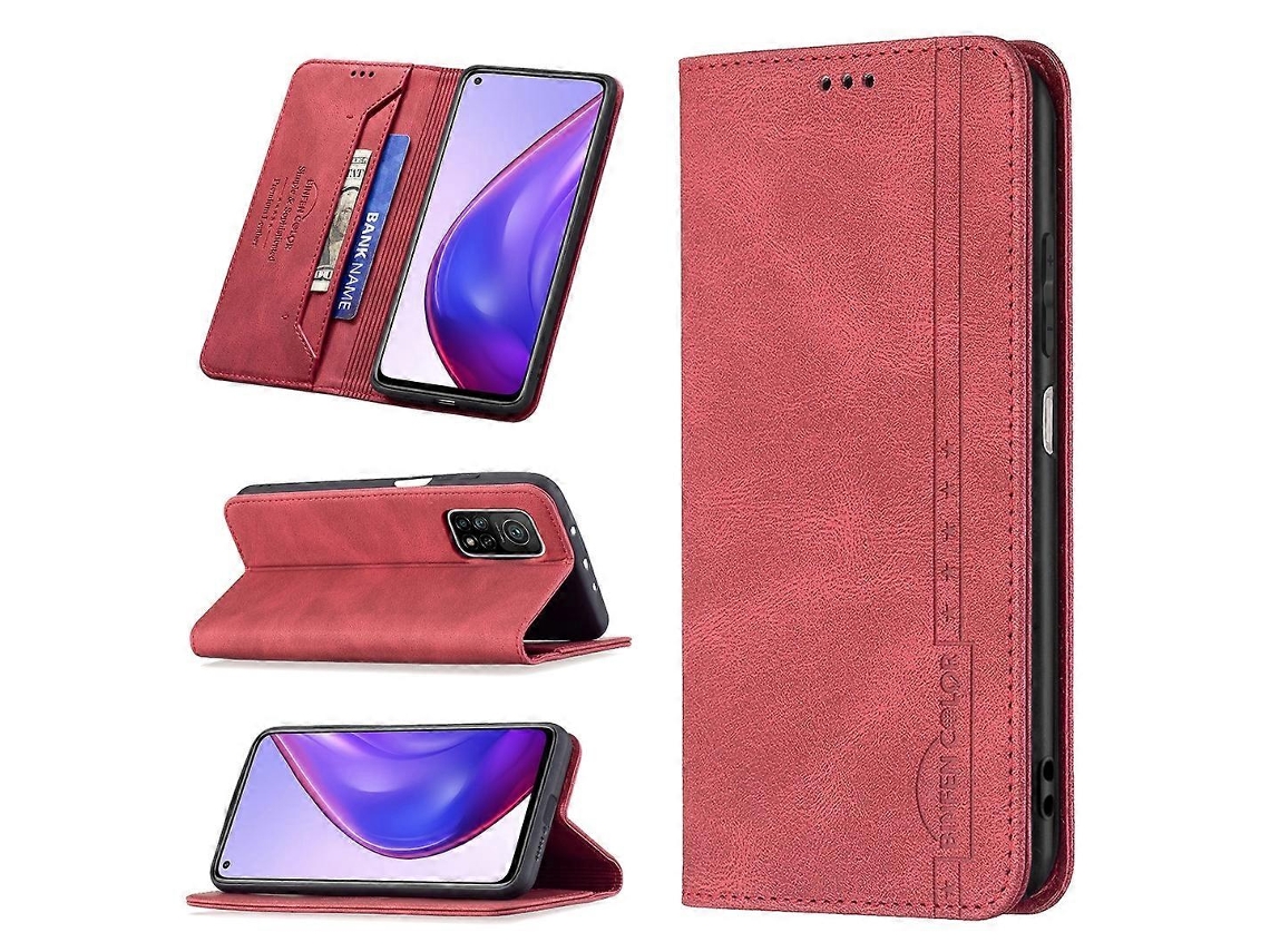 Capa De Couro Antifurto Com Bloqueio Rfid Magnético Para Xiaomi Mi 10t 5g/10t Pro 5g/redmi 30s, Com Suporte, Compartimentos Para Cartões E Carteira (v