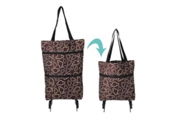Carrinho de Compras Dobrável e Portátil com Rodas, Bolsa Utilitária Extragrande de 18 Litros para Viagens, Compras e Acampamentos. GOKOCO