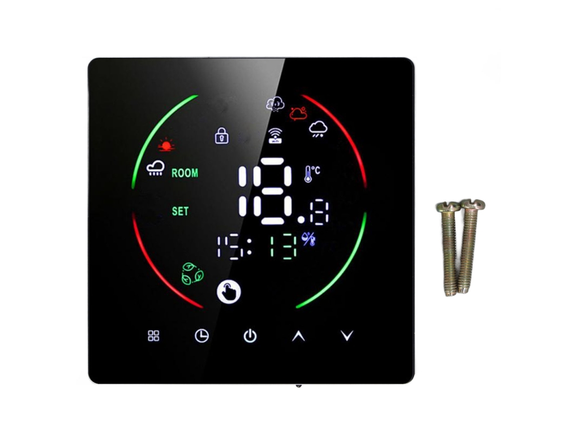 Termostato Inteligente Wifi com Controle Remoto Programável para Aquecimento de Piso Residencial Ac90 240v S/MARCA
