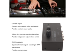Pré-amplificador De Vinil Ultra Baixo Ruído Com Controle De Volume Independente Para Tocadiscos 100-240v Plugue Eu