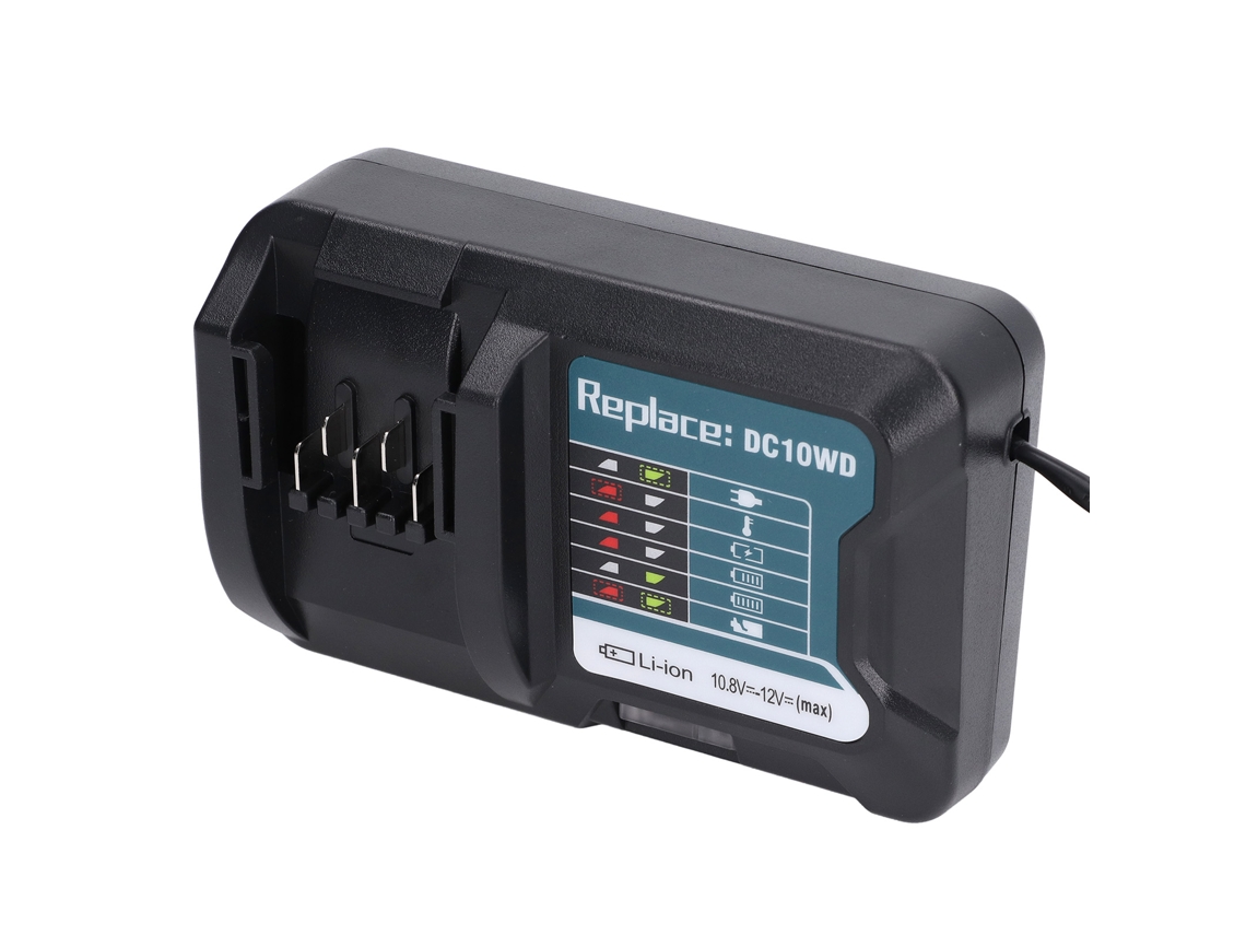Carregador De Bateria De Lítio Laxiscreed 10.8-12v Com Suporte 100-240v De Entrada