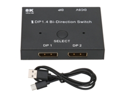 Switch DisplayPort Mali Bidirecional 2x1/1x2, Suporta 8K, 5K, 4K