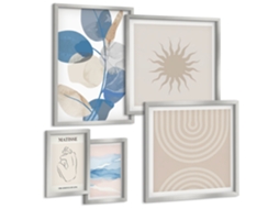 Conjunto De Pinturas Plantas Abstratas Estilosas Espelharte (5 Peças)