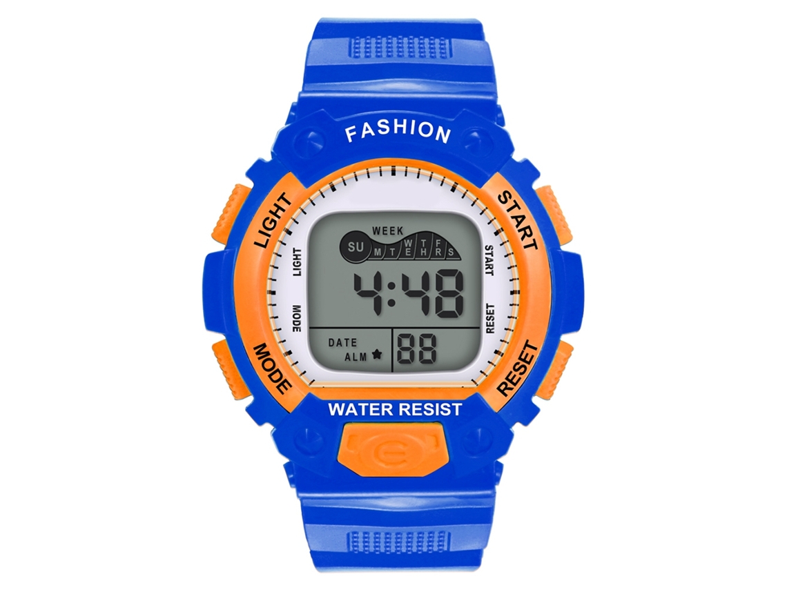Reloj Digital Electrónico Para Niños Pulsera De Pvc Azul