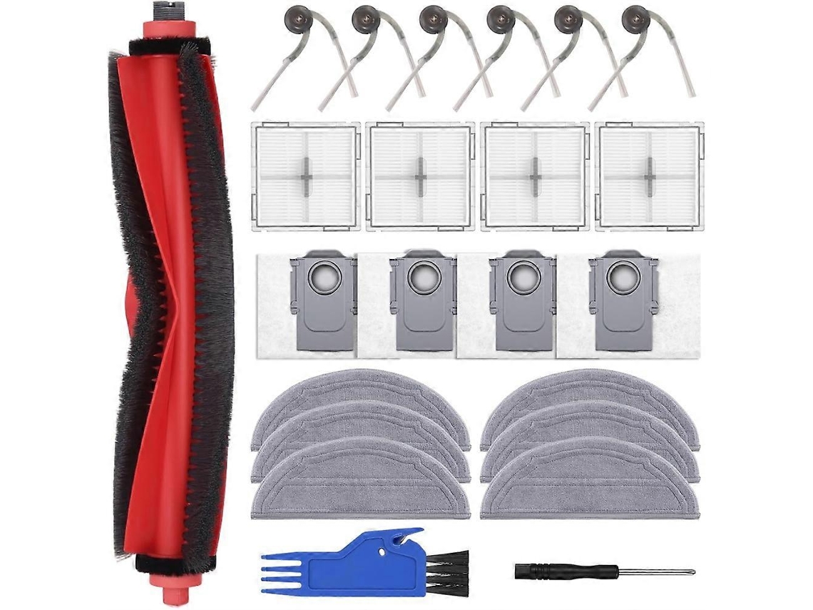 Kit De Acessórios Para Aspiradores Roborock Q10 S5 / Q10 S5+, Incluindo Escova Principal, Filtros Hepa, Escovas Laterais, Panos De Limpeza E Saco_ozo