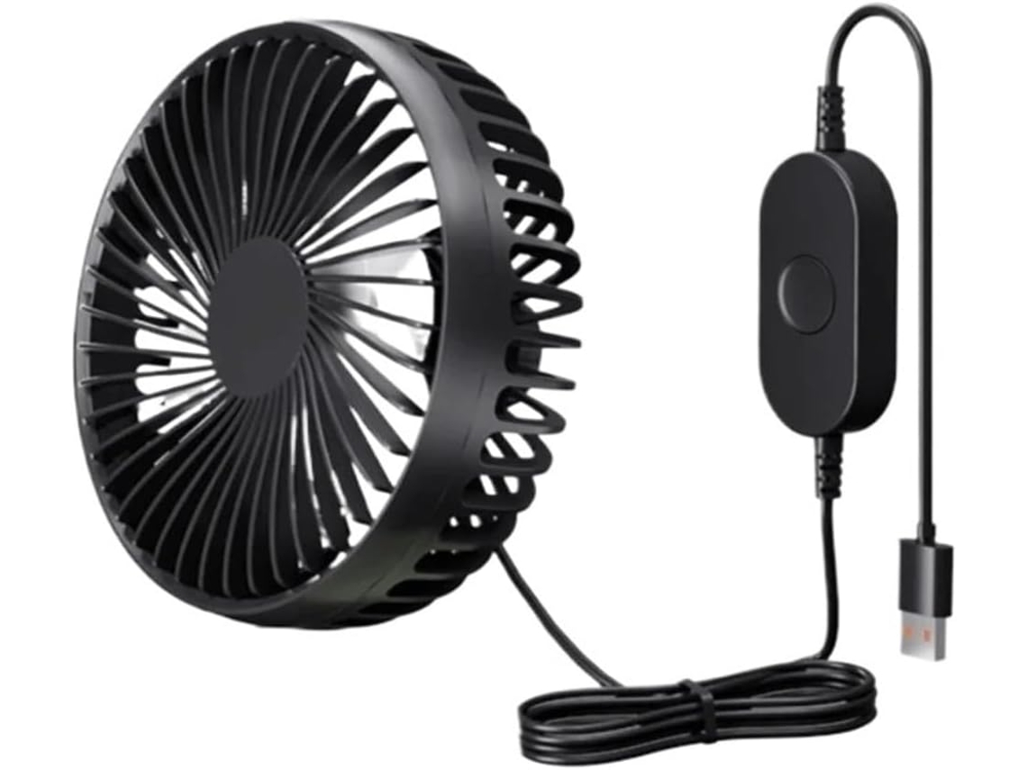 Ventilador Portátil De Duas Cabeças Para Carro, Ventilador De Duas Cabeças, Vento Forte, Operação Silenciosa, Design