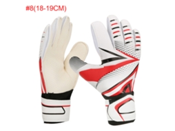 Luvas De Goleiro Profissional Latex Vermelho Com Proteção De Dedos Duráveis Tamanho 8 18-19cm