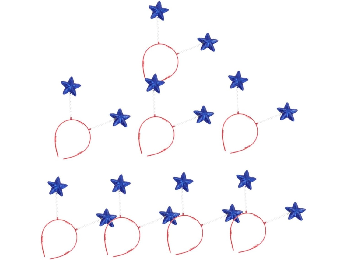 De 8 Tiaras Nuobesty Com Lantejoulas, Estrelas E Pentagramas, Perfeitas Para O Halloween.