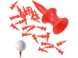 Lurelia Tees De Golfe De Plástico Vermelho De 31 Mm, Tamanho Único, Golf Castle Professional Dura