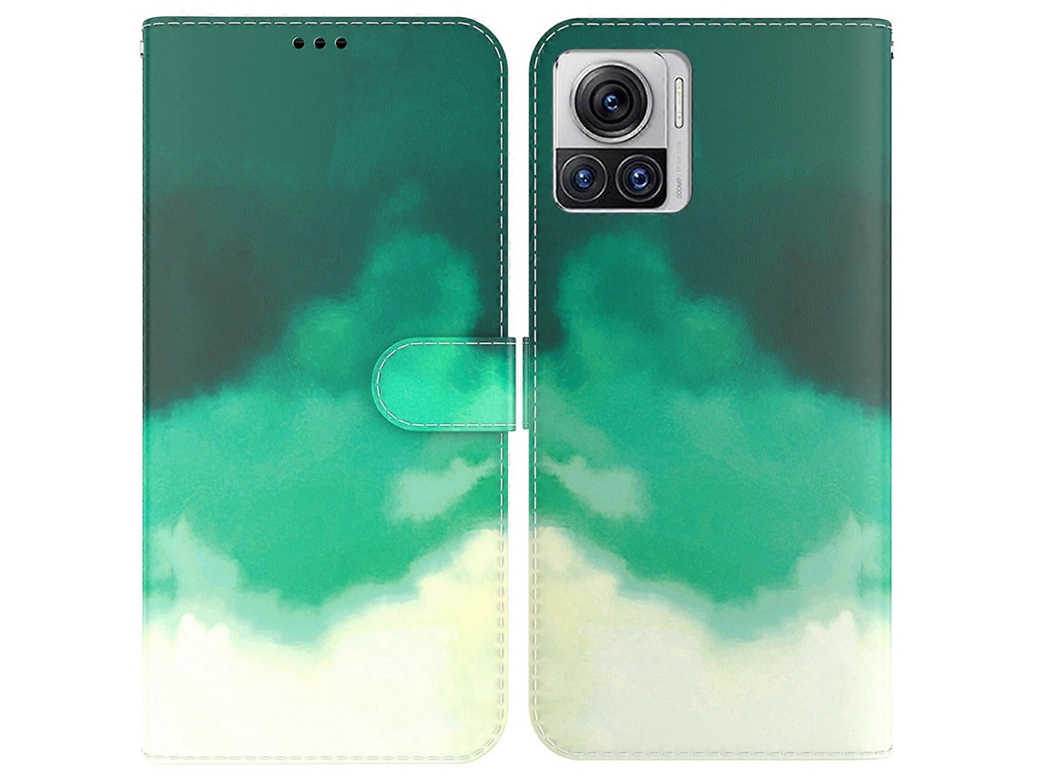 Capa De Celular Flip Em Couro Com Estampa Aquarela Para Motorola Moto X30 Pro 5g / Edge 30 Ultra