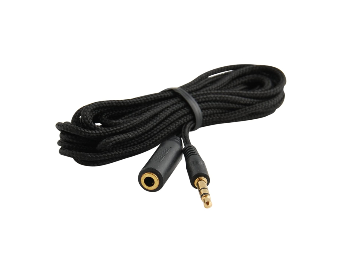 Cabo Extensor De Áudio Estéreo Auxiliar Para Fone De Ouvido 3m De 3,5 Mm Macho Para Fêmea Com Revestimento Em Tecido. Aquaforge (1/8)