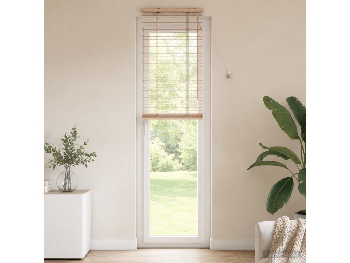 Vidaxl Cortina Veneziana Aparência De Carvalho 65 X 250 Cm 35 Mm