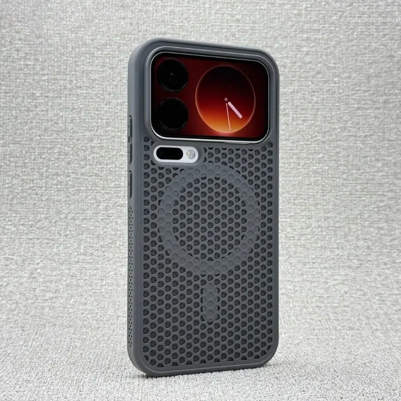 Capa Magnética Rígida Para Celular Xiaomi 14 (cinza)