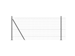 Conjunto 1 Cerca Externa Vidaxl Cinzento Aço (10 X 0,8 M)
