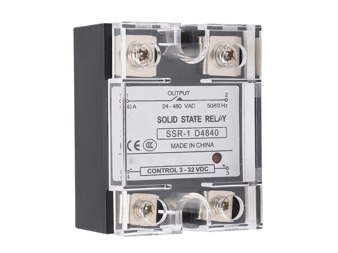 Relé de estado sólido SSR 40A DC para AC 24 480V módulo industrial para máquinas CNC e empacotamento