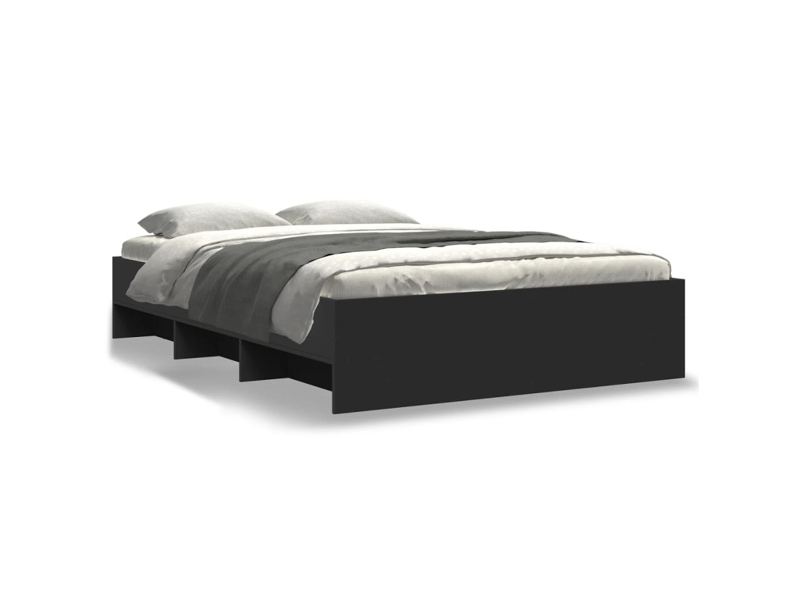 Estrutura de Cama Derivados de Madeira Preto MAISON EXCLUSIVE (135x190 cm)