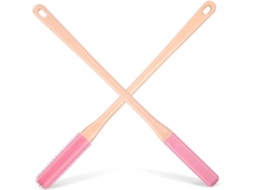 Lurelia Conjunto De 2 Escovas De Silicone Para Duche, Silicone Macio E Cabo Longo, Uso Diário Prático