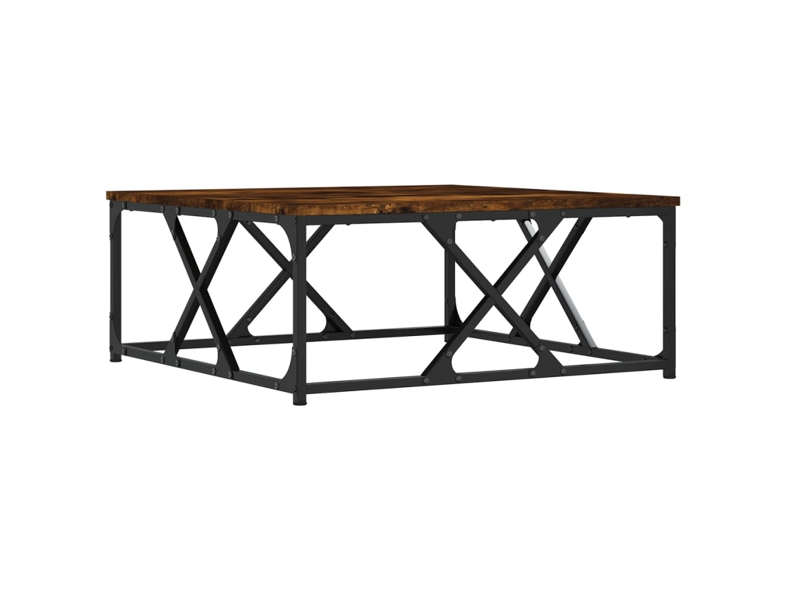 Mesa de Centro MAISON EXCLUSIVE Derivados de Madeira Carvalho Fumado 70x70x30 cm