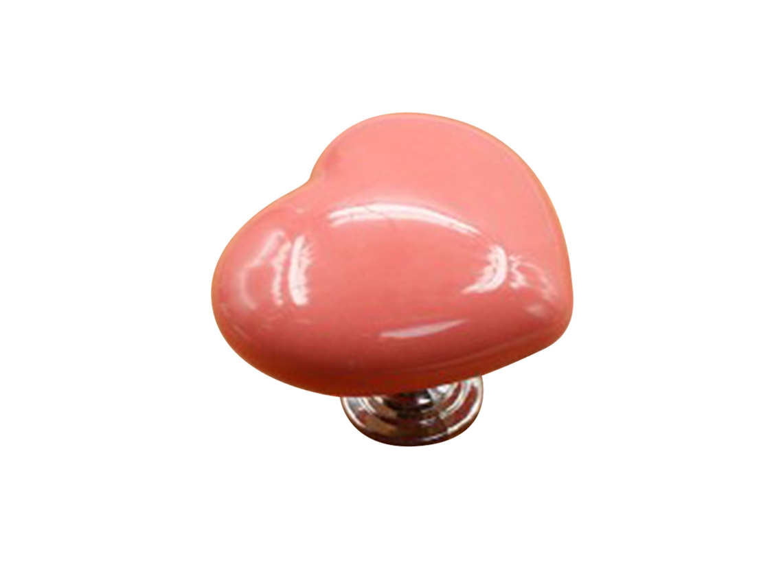 Botão Tanque Vasco Sanitário Coração Plástico Rosa Universal