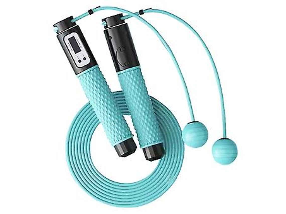 Corda De Pular Inteligente Com Contador, Corda De Pular Com Bola Sem Fio, Queima Calorias, Treino Em Casa Aquaforge (verde Menta)