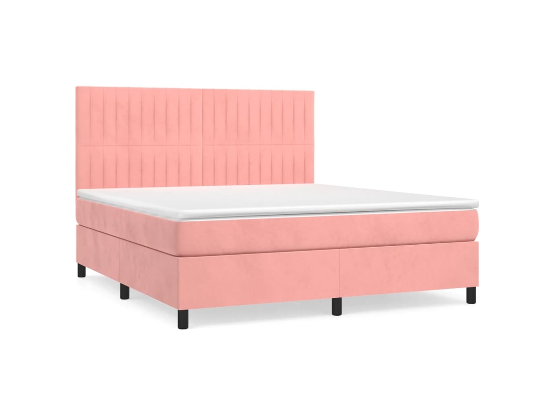 Box Spring Bed, Box Spring Beds Vidaxl Cor-de-rosa Veludo (180 X 200 Cm)
