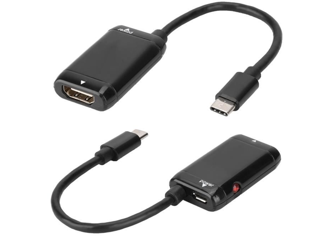 Adaptador Hdmi Mini Pc Cabo Usb Adaptador Usb Adaptador Usb-C Tipo C para Hdmi Cabo Hdmi para Android HURRISE