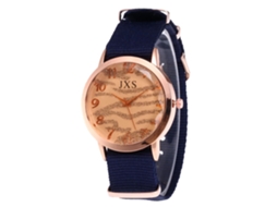 Relógio Feminino de Moda Casual de Quartzo Estilo Simples com Mostrador Redondo Azul