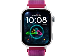 Smartwatch SAVEFAMILY SaveWatch Plus 2 para Crianças (Tecido - Branco/Framboesa)