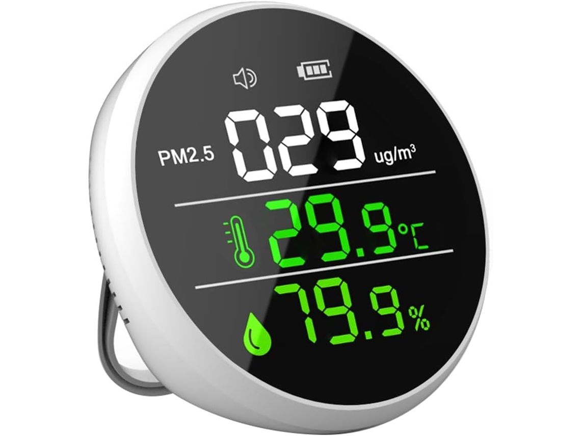 Detector Portátil Pm2,5, Sensor De Qualidade Do Ar, Testador, Termômetro E Higroômetro