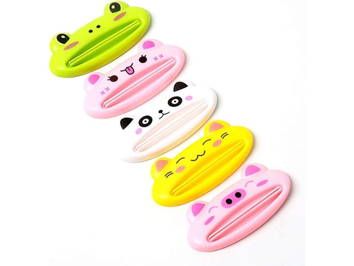 Aperta Pasta De Dentes Cartoon, Dispenser De Creme, Ferramenta De Esvaziamento, Material Abs, 10 Peças
