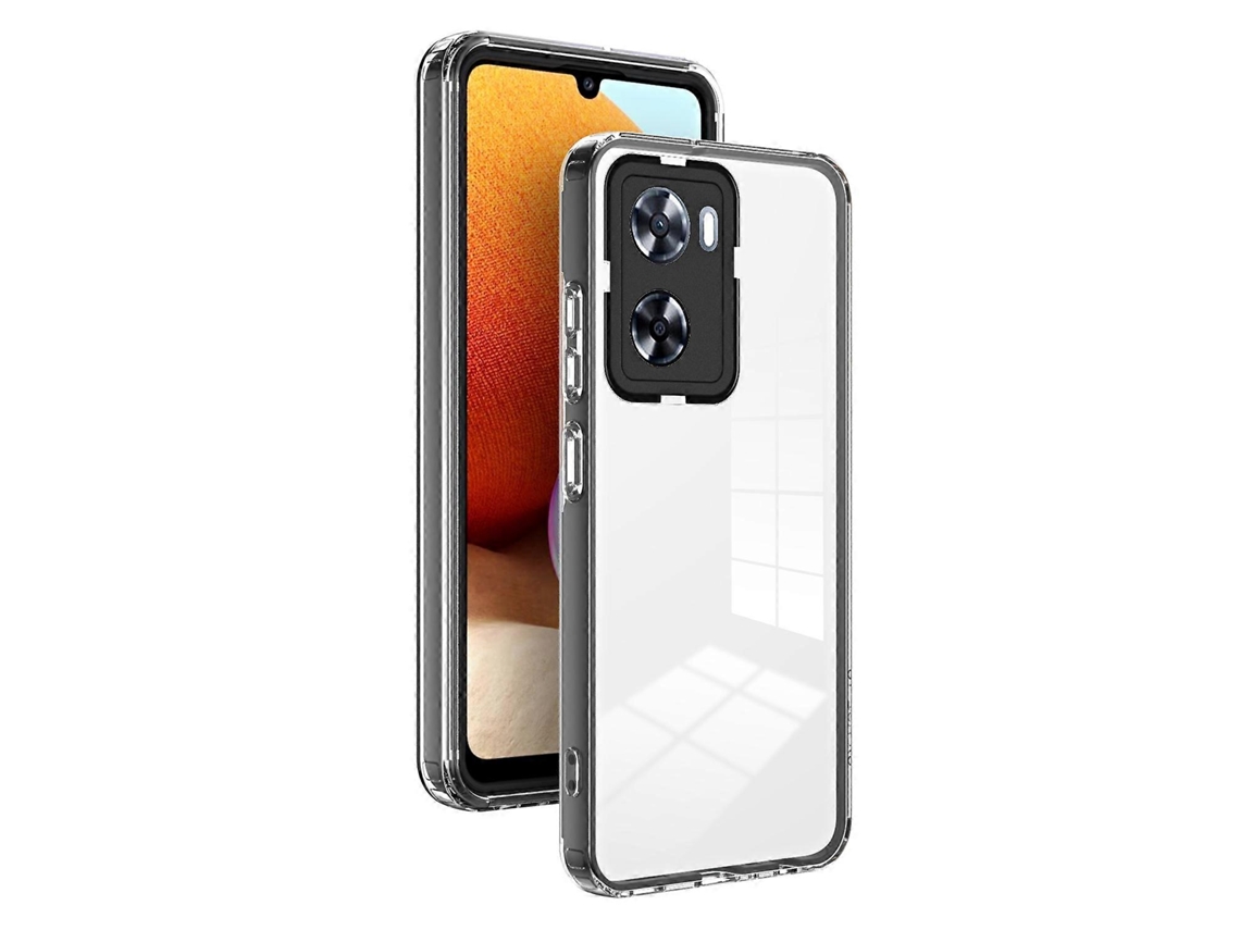 Capa De Celular 3 Em 1 Transparente Tpu Colorida Com Moldura De Pc Para Oppo A57 4g 2022